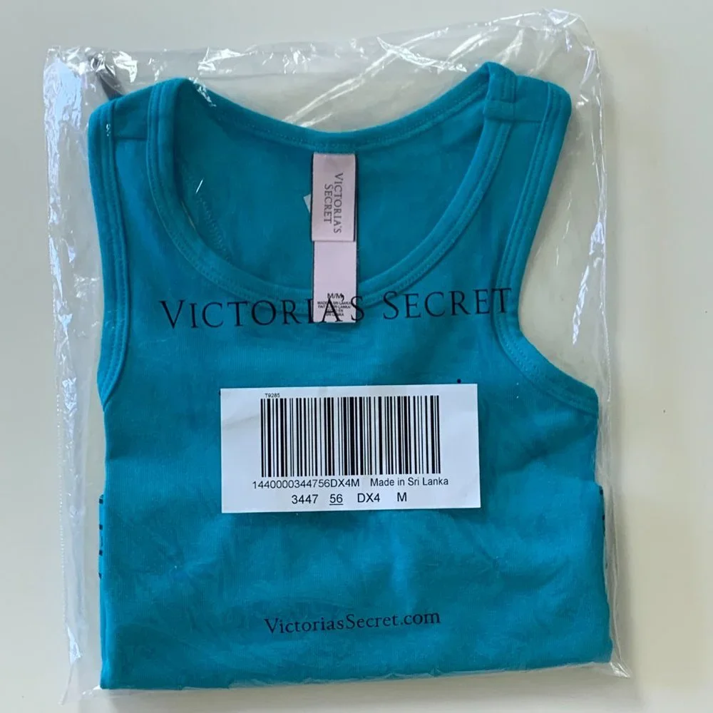 Victoria's Secret VS Blue Cotton Racerback Bralette Bra Top M - Picture 4 of 4